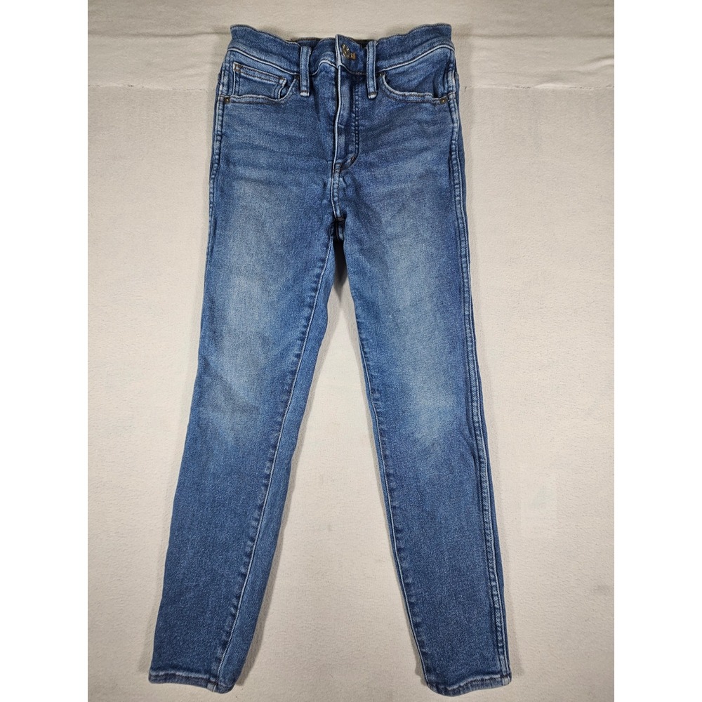 Madewell 10 High-Rise Skinny Crop Jeans Medium Wash Blue Denim Size 26